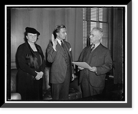 Sworn in as administrator of Public Contracts Division of Department of Labor. Washington D.C. L. Classic, Historic Reproduction