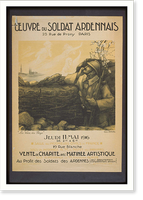 Oeuvre du soldat ardennais. vente de chariteacute avec matineacutee artistique, Vintage Print