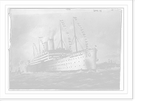 Historic Framed Print, Kaiserin Auguste Victoria, a ship (painting by Fred Pansing).Fred Pansing,  17-7/8" x 21-7/8"