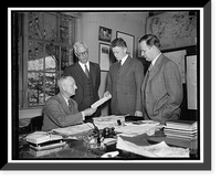 Historic Framed Print, First CCC appointed to Civil Service rolls received by Director Fechner. Washington D.C. March 3.,  17-7/8" x 21-7/8"
