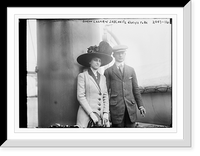 Historic Framed Print, Baron Lasarin Jablanits & wife-to-be, Irma Grats,  17-7/8" x 21-7/8"