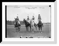 Historic Framed Print, English Polo Team, Capt. Bellville, Cuspigny, Buckmaster, Capt. Miller,  17-7/8" x 21-7/8"
