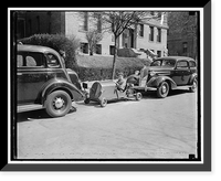 Washington youngster solves parking problem. Washington, D.C., March 30. Transportation and no parking worries, Historic Reproduction