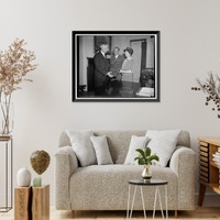 Historic Framed Print, First calculating machine presented to Smithsonian. Washington, D.C., March 31.,  17-7/8" x 21-7/8"