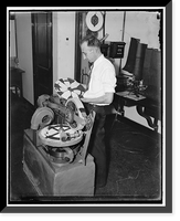 Traffic paint undergoes rigid tests. Washington, D.C., April 16. At the U.S. Bureau of Standards, J.E, Vintage Wall Art