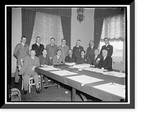 Historic Framed Print, Broadcasters at Washington Hotel, 4/7/1937,  17-7/8" x 21-7/8"