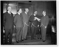 Trans-Atlantic permits handed out. Washington, D.C., April 20. The Dept. of Commerce today awarded permits to the Pan American Airways from Great Britain, Canada and the Irish Free State. Vintage W