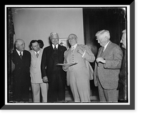 Flanagan. L to r: Rep. Sam Rayburn, Roy Miller, Capt. J.W. Flanagan & Vice Pres. Garner, 5/5/1937, Antique Poster