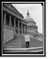 Smallest member A.E.F. pickets Capitol. Washington, D.C., May 26. The world's smallest doughboy", Nicholas Casele, of Newark, N.J., began to picket the U.S, Historic Reproduction