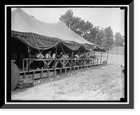 Press tent and Roosevelt-Dupont wedding. Wilmington, Del., July 1. The press tent outside Owl's Nest, home of the Duponts, where hundreds of news writers filed their stories on the Roosevelt Dupont