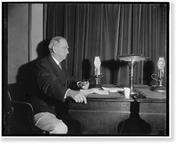 Secretary of Com. Daniel Ropen broadcasting, Antique Poster
