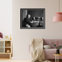 Secretary of Com. Daniel Ropen broadcasting, Antique Poster