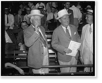School out for legislators. Washington D.C., July 7. Capitol Hill was deserted today as the House and Senate recessed to enable the legislators to view the 1937 All-Star Game, here we see, Rep. Ber
