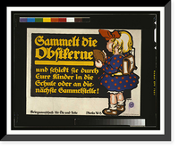 Sammelt die Obstkerne. Gipkens, Vintage Poster