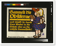 Sammelt die Obstkerne. Gipkens, Vintage Poster