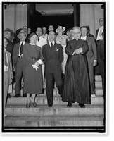 Historic Framed Print, Italian Ambassador attends memorial services for Marconi. Washington D.C. July 24.,  17-7/8" x 21-7/8"