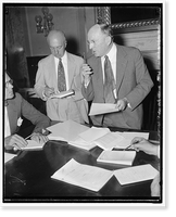 Historic Framed Print, Colorado Senator. Washington, D.C., July 29. A new and informal picture of Senator Alva B. Adams of Colorado, 7/29/37,  17-7/8" x 21-7/8"