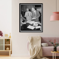 Historic Framed Print, Colorado Senator. Washington, D.C., July 29. A new and informal picture of Senator Alva B. Adams of Colorado, 7/29/37,  17-7/8" x 21-7/8"