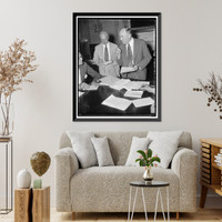 Historic Framed Print, Colorado Senator. Washington, D.C., July 29. A new and informal picture of Senator Alva B. Adams of Colorado, 7/29/37,  17-7/8" x 21-7/8"