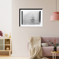 Historic Framed Print, Training ship, Newport, U.S.N.,  17-7/8" x 21-7/8"