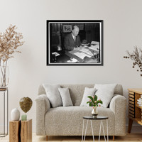 New Commissioner of Immigration. Washington, D.C., Aug. 26. James L. Houghsteling, of Chicago, photographed at his desk shortly after he took the oath of office as U.S. Commissioner of Immigration
