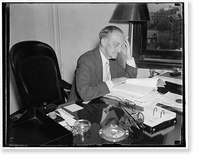 Historic Framed Print, New Chairman F.C.C. Washington, D.C. Aug. 27. A new informal picture of Frank R. McNinch, new Chairman of the Federal Communications Commission. 8/27/37,  17-7/8" x 21-7/8"