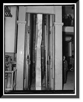 Steel bending. Washington, D.C., Sept. 23. Photo shows the welded steel knees in the 600,000 lb. testing machine at the U.S. Bureau of Standards today, as it buckled under 153,600 lb. maximum load