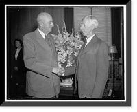 Historic Framed Print, Retires after 42 years in service of Uncle Sam. Washington, D.C., Sept. 30. After 42 years in the service of the Department of Justice, Charles B. Sornberger, Appointment Clerk, retired today.,  17-7/8" x 21-7/8"