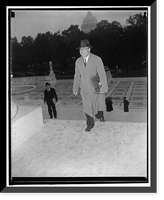Historic Framed Print, Arrives at court to protest Black's right to sit on nation's highest tribunal Washington, D.C., Oct. 4. Albert Levitt, Department of Justice Attorney, arriving at the U.S.,  17-7/8" x 21-7/8"
