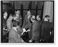 Rep. Hamilton Fish on neutrality. Washington, D.C., Oct. 30. After the House Rules Committee Session, Rep. Hamilton Fish was interviewed by the press, Antique Print