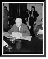 Historic Framed Print, Witness before monopoly committee. Washington, D.C., Nov. 2. Among the steel leaders appearing before the National Monopoly Committee today was Robert R. McMath, a Vice President of the Bethlehem Steel Co.,  17-7/8" x 21-7/8"