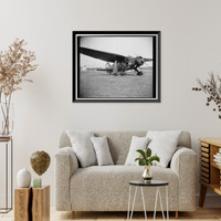 Historic Framed Print, Rev. Paul Schulte [with airplane],  17-7/8" x 21-7/8"