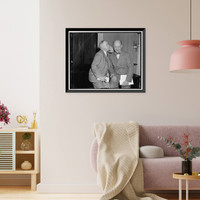 Perfect harmony. Washington, D.C., Nov. 2. Seems that Rep. James W. Wadsworth, Republican of New York, is getting a bit of confidential arms information from Rep. Luther A. Timeless Wall Art Print