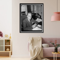 Historic Framed Print, State Department official. Washington, D.C., Nov. 11. A new informal picture of Thomas Burke, Chief, Division of International Communications, Department of State,  17-7/8" x 21-7/8"