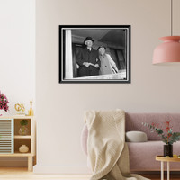 Historic Framed Print, Retired Supreme Court Justice celebrates 83rd birthday. Washington, D.C., Nov. 13. Celebrating his 83rd birthday today, retired U.S. Supreme Court Justice Louis D. Brandeis is pictured with Mrs.,  17-7/8" x 21-7/8"