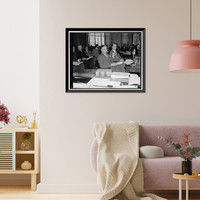 Historic Framed Print, Steel export representatives tell Monopoly group of Europe-America Steel Cartel. Washington, D.C., Nov. 15. S.M. Bash of New York, Vice President of the Bethlehem Steel Export Corp.,  17-7/8" x 21-7/8"