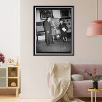 Smithsonian receives portrait of famed suffrage leader. Washington, D.C., Nov. 17. Miss Marguerite H. Welles, President of the National League of Women Voters, presenting to Dr. Classic Wall Art Pr