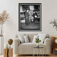 Smithsonian receives portrait of famed suffrage leader. Washington, D.C., Nov. 17. Miss Marguerite H. Welles, President of the National League of Women Voters, presenting to Dr. Classic Wall Art Pr