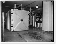 National Archives. Washington, D.C., Nov. 22. After the documents are enclosed in the chamber, all air is drawn out and the gas turned on, Antique Print