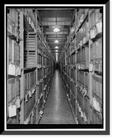 National Archives. Washington, D.C., Nov. 22. After processing the documents, they are placed in file. This is the Division of War Department Archives Classic, Vintage Print