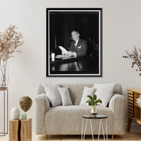Historic Framed Print, U.S. official charges American Student Union is communist. Washington, D.C., Nov. 27. Major Hampden Wilson of the U.S.,  17-7/8" x 21-7/8"