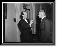 Historic Framed Print, Finnish Minister highly excited after conference with Hull. Washington, D.C., Nov. 30. Leaving a conference with Secretary of State Hull today, Hjalmar Procope, Finnish Minister to the U.S.,,  17-7/8" x 21-7/8"