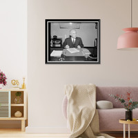 Historic Framed Print, Member of Social Security Board. Washington, D.C., Dec. 19. A new informal picture of George E. Bigge, a member of the Social Security Board,  17-7/8" x 21-7/8"