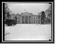 Historic Framed Print, [White House in snow],  17-7/8" x 21-7/8"