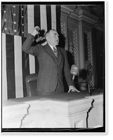 Historic Framed Print, Speaker warms up for opening of Congress. Washington, D.C., Jan. 2. Speaker of the House William B.,  17-7/8" x 21-7/8"