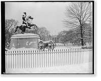 Historic Framed Print, [White House in snow] - 2,  17-7/8" x 21-7/8"