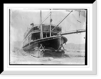 Historic Framed Print, Ship "Virginia" in drydock,  17-7/8" x 21-7/8"