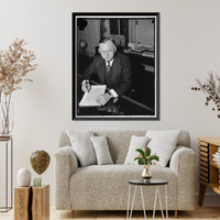 Historic Framed Print, Harold D. Smith, Dir. of the budget, Feb. 1940,  17-7/8" x 21-7/8"