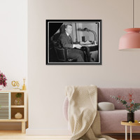 Historic Framed Print, D. Harol McGrath has resigned as Secy. to Sen. Lewis D. Schwellenbach to become superintendent of the Senate Radio Press Gallery, Feb. 1940,  17-7/8" x 21-7/8"