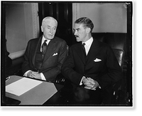 Historic Framed Print, New Australian Minister visits Hull. Washington, D.C., March 1. The new Australian minister to the United States, Richard Casey, visited Secretary Cordell Hull today, as one of his first official acts.,  17-7/8" x 21-7/8"